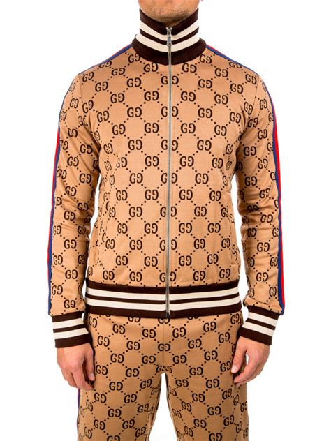 gucci sweatsuit men's|gucci hoodie jacket men's.